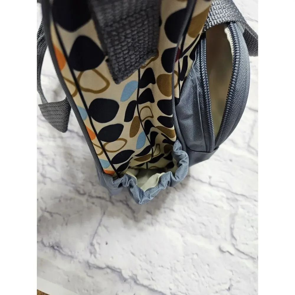 Baby Diaper Bag Set 4 Pc Organizing Blue Polka Dot Tote Changing Supply Giraffe